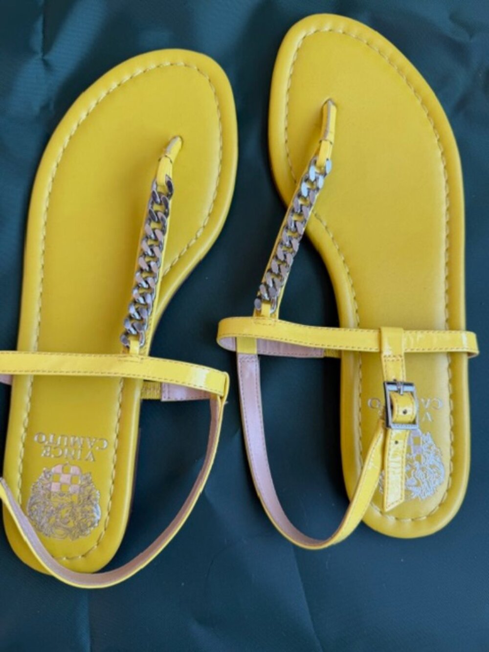 Vince Comuto, Bright yellow, slippers, M38 (medium 39 US)